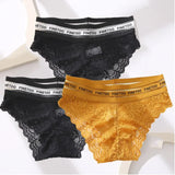 Lace Sexy Women's Panties Finetoo Mid-waist Temptation Transparent Hollow Out Underwear Female Underpants Briefs