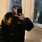 Coat American Baseball Bomber Jacket Loose Retro Men Women Couples Tops Harajuku Plus Size Jackets