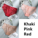 Sexy Low Waist Women's Underwear Lace Plus Size Seamless Panties Breathable Lingerie Female Briefs Solid Hollow