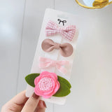 New Printed Bowknot Hair Clips For Cute Girls Lace Handmade Hairpins Boutique Barrettes Headwear Kids Hair