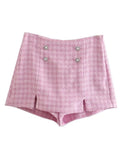 Tweed Set 2 Piece Chic Blazer Women Suit Shorts Sets Women 2022 Suit With Shorts For Women Female