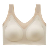 Bra For Women Seamless Latex Bra Push Up Bralette With Gathers Pad Brassiere Bra Wireless Female Intimate Comfortable