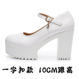 Head Shallow Mouth 8CM High Heels Waterproof Table Thick-Bottomed Cheongsam Shoes Model Show Shoes Magic Sticky Women Singles