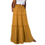 Women's Summer New Wood Ear Layered Skirt High Waist Tight With Lotle Side
