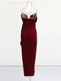 New Dress In Spring 2025 Femininity Elegant Breastless Sleeveless Design To Repair The Fork Long Dress