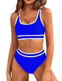 2025 New Sexy Swimsuit Female Bikini Split Color Multicolor