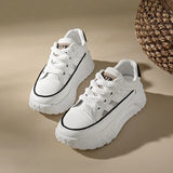 Casual Single Shoes Hollowed-Out Breathable Muffins Thick-Soled Small Man Heightened Casual Shoes Korean Version Of Spot Women's