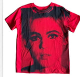 Vintage Crop Top Y2K Aesthetic Face Portrait Graphic T-shirt Harajuku Tie Dye Women Summer Sweats Tee Gothic