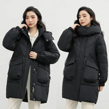 Advanced Sense Super Good-Looking Down Cotton Clothes Women 2023 New Winter Long Plus Thick Cotton-Padded Coat Super Thick Coat-Outfit
