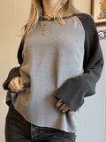 Ribbed Raglan Sleeve Tee- Outfit