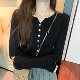 Wind Long Sleeves Show Thin Meat Sweater Girls Autumn And Winter New European Slim Stretch Knitted Cardigan