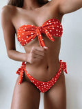 Zingj 2023 Ladies Swwear Dot Print Sexy Bikini Part