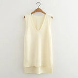Spring Summer O Neck Women Sweater Vest Sleeveless Knit Female Cotton Soft Elastic Solid Colore