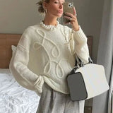 Abstract Design Sweater- Outfit