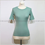 2021 Summer Harajuku T shirt Women See-through Slim korean Tshirt Short Sleeve Tops Black Green Purple White