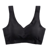 Silk Bra Seamless Vest Bras Women Soft Thin Push Up Underwear Lingerie Sleep Top Chest Padded Bralette топ женский