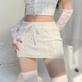 Summer New Women's European and American Pure Lust High Waist All-match Slim Fit Sexy Knitted A-line Hip