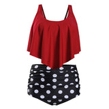 Sexy Tankini Swimwear Women Push Up Swimsuit High Waisted Bathing Suit Floral Biquini Two Piece Bikinis Beachwear Plus