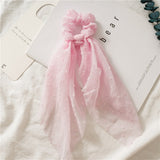 Chiffon Ribbon Hair Scrunchies Hair Ties Rope Women Elastic Hair Bands Scarf Ponytail Holder Girls Hair Accessories