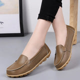 Women Flats Ballet Shoes Woman Cut Out Leather Breathable Moccasins Women Boat Shoes Ballerina Ladies Casual