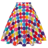 Skirt 50s 60s Retro High Waist Skater Floral Printed Pin Up Rockabilly Office Casual Women's Clothing For Party