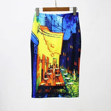 Waist Floral Print Skirts Vintage Elegant Office Lady Bodycon Skirt 2019 Women Summer Pencil Skirt Korean