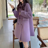 Hepburn Hair Coat Women Autumn And Winter 2025 Korean Version Of The New Thin Thick Black