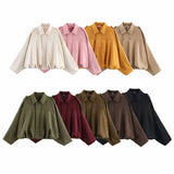 Spring Pilot Jacket Bat Sleeve Zipper Loose Tuffen Jacket Women's Casual