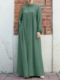 New Muslim Women's Clothing Middle Eastern Arab Style Zippered Open-Shirt Into The Bag Temperament Loose