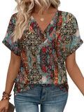 New Women's Dress Casual Round Neck Striped Multi-Color Short-Sleeved Overseas Hot T-Singing