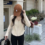 Zingj New Plus Size Women's Coat Female Autumn Sweet Hot Girl Show Thin Hoodie Long Sleeve Jacket Female Pure Desire Wind Ins Tide-Outfit