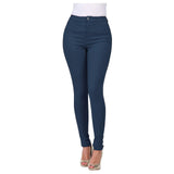 Classic Basic Stretch Slim Multi-Color Jeans Woman-Outfit