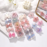 New Cute Colorful Bow Hair Clips For Girls Sweet Headband Hair Ornament Barrettes Hairpin Kids Fashion Hair