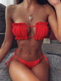 Zingj New Swimsuit Hot Sexy Folded 镂 Empty