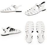 Onlymaker Brand Women's Flat Sandals Summer Casual Soft Genuine Leather Summer Roman Female Big Size Fashion