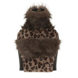 Collar Hanging Neck Sleeveless Leopard-Print Vest Women's Sexy Style Pure Desire To Repair Short-Term Dew