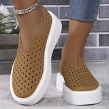 Zingj Large Size Platform Single Shoes Summer Wear Shallow Mouth Breathable A Hollow Out Fashion Casual Women's