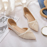 And Summer 2025 New Light-Mouthed Sharp Head Flat Side Air Fairy Evening Evening Wind Gentle Temperament Working Single
