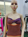 Zingj And Summer 2024 Sweater Hot Style Women's Sexy Striped Sweater Knit Strap Wipe-Outfit