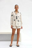 Zingj Summer Comfortable Casual Shirt Suit Short-Sleeved Cardigan Home Two-Piece