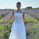 Zingj Sexy White Pure Desire Dress Summer Hot Style Pleated Temperament Show Thin Holiday Dress Woman- Outfit