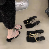 Trend Design Soft Soles Do Not Tired Side Head Heel High Heels New Korean Version Of The Set-Up Cool