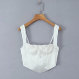 Corset Strap Crop Top-Outfit