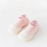 Spring Leopard Soft Bottom Non-Slip Floor Socks Solid Color Toddler Girl Boy Shoes With Transparent Rubber Soles Kid