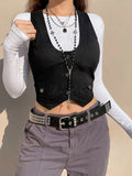 corset top with button