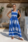 Zingj New Women's Hot Selling Beach Dress Holiday Wind Print Slip