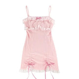 Japanese Sweet Lolita Dress Women Bow Pink Kawaii Party Mini Dresses Female Blue Princess Korean Fashion Dresse Winter