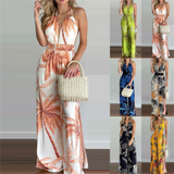2022 Summer New Woman European And American Style 3D Digital Printing Suspenders Women's One-Piece