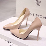 Working Shoes Women Naked Paint High Heels Women's Fine Heel Etiquette Shoes 2025 Spring And Autumn 7Cm Sharp