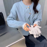 Zingj Spring New Korean Department Temperament Elegant Loose Sweater Coat Irregular Round Collar Twist Knitting Cardigan Female-Outfit
